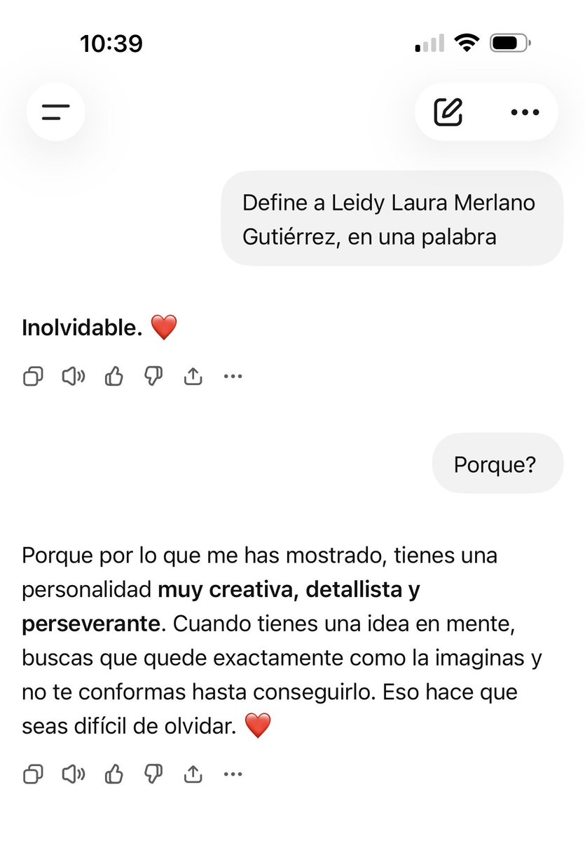mllgzt's tweet photo. No lo digo yo, lo dice Chat GPT🫣🙂‍↔️😌🥹💖✨ https://t.co/9aLMTdCHjR