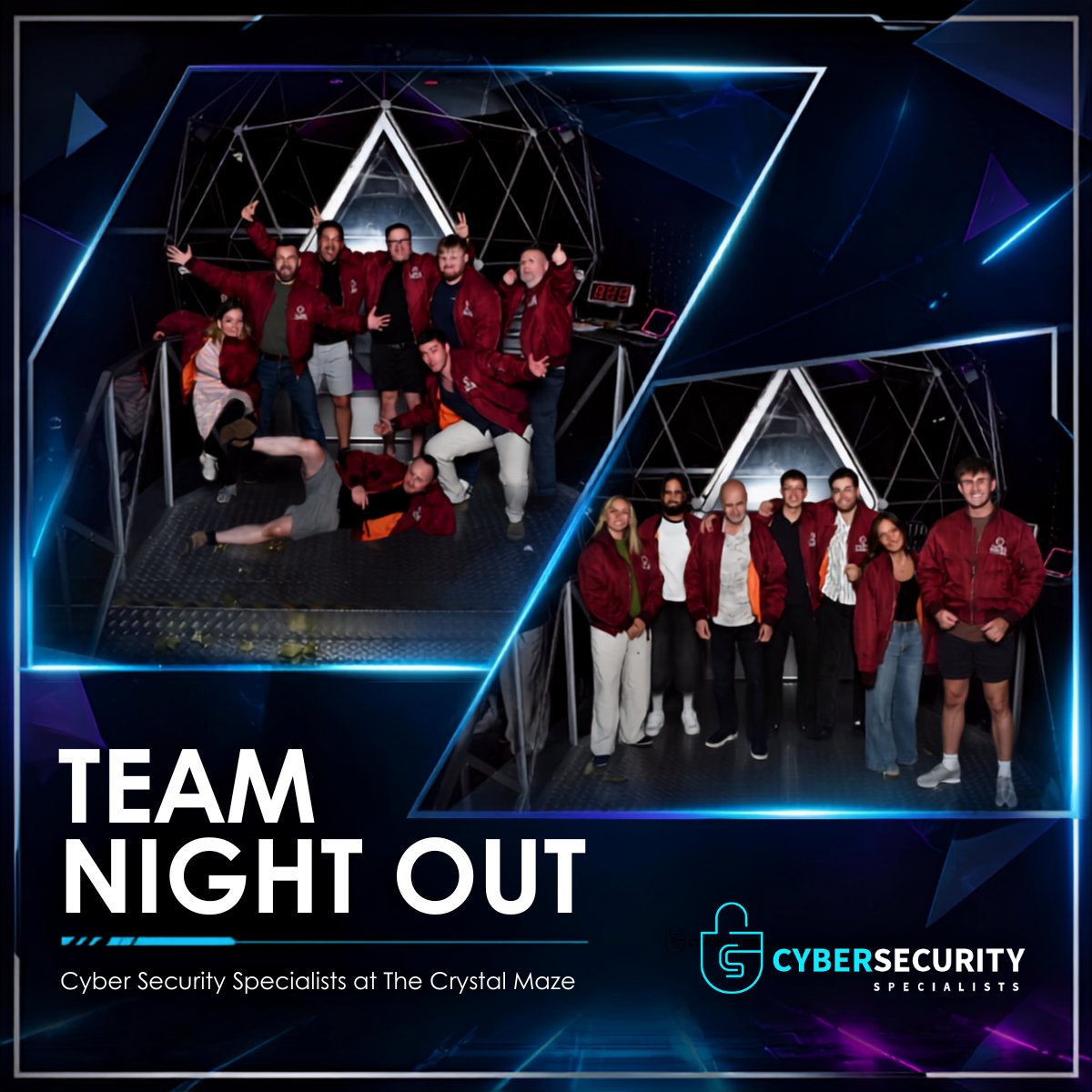 CyberSS_UK's tweet photo. It wasn't exactly a Red Team vs Blue Team exercise at The Crystal Maze Manchester, but team ‘The Kraken’ emerged victorious over ‘The Beggars’ in another brilliant night out with the Cyber Security Specialists team! A huge shoutout to everyone involved!
#CyberSecuritySpecialists https://t.co/ApgJElgSQZ