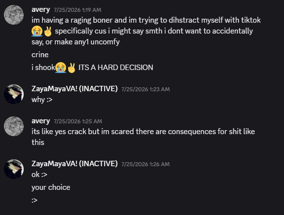 gyhhbn's tweet photo. sorry i'm boring all of you with this, but zaya gave me proof about avery consenting and not stating they were pressured. the screenshots are showing that avery made hints and straight up asked if zaya wanted to do anything on vr. as well as telling him what foreplay meant 🧵 https://t.co/nsb8ChMUxF
