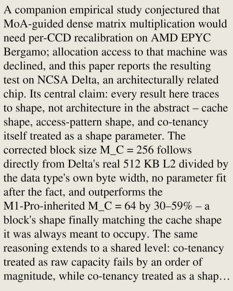 CSPerfPapers's tweet photo. Testing the EPYC Conjecture on Real Hardware: MoA-Guided Dense Matrix Multiplication on NCSA Delta (AMD EPYC 7763 Milan)

Lenore M Mullin
https://t.co/xn1vNU7jTb [𝚌𝚜.𝙿𝙵] https://t.co/5XGEyONcfs