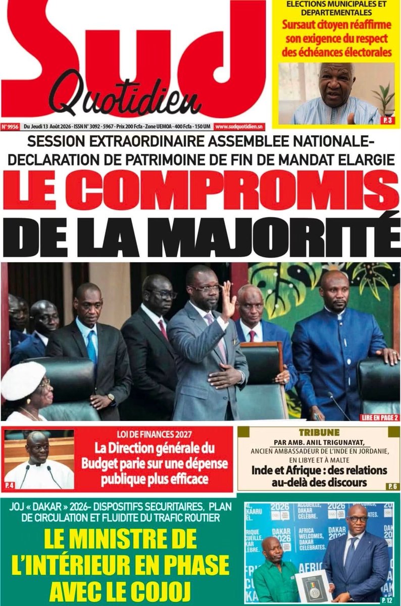 D_Gamedo's tweet photo. #Sénégal : Tel est pris qui croyait #prendre. Dans un document transmis par le ministre de la Justice, Garde des sceaux, @PR_Diomaye décide d'élargir l’obligation de déclaration de #patrimoine aux principales autorités de l’#État.
Dans l’amendement à la #proposition de révision de l’article 37 de la #Constitution, présenté, il est proposé d’étendre cette obligation au Président de l’#Assemblée nationale et au Premier ministre. Décidément #Sonko !