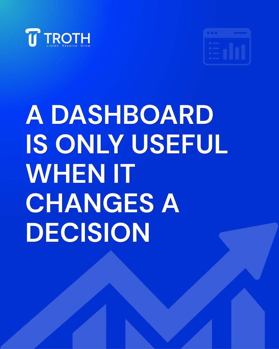 trothofficial's tweet photo. A chart does not improve a business. Action does.

TROTH turns customer feedback into actionable insights, helping teams identify gaps, improve processes, and make smarter decisions.

Data shows the signal. 

Action creates improvement.

#CustomerExperience  #TROTH https://t.co/gJEDkp2kyU