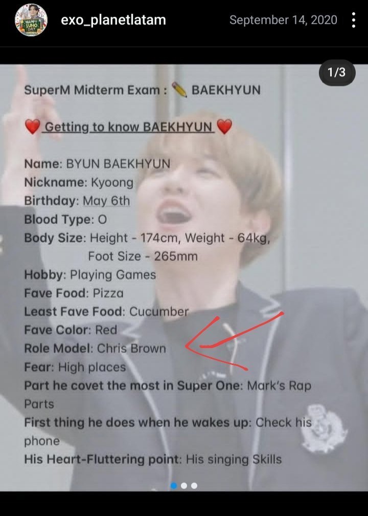 D3a7h_b0dy_'s tweet photo. EXO

Kai ha mostrado repetidas veces que es un oyente de CB, al igual que Baekhyun y Sehun donde dicen que es su "Role Model" https://t.co/KRa4nMqCgZ