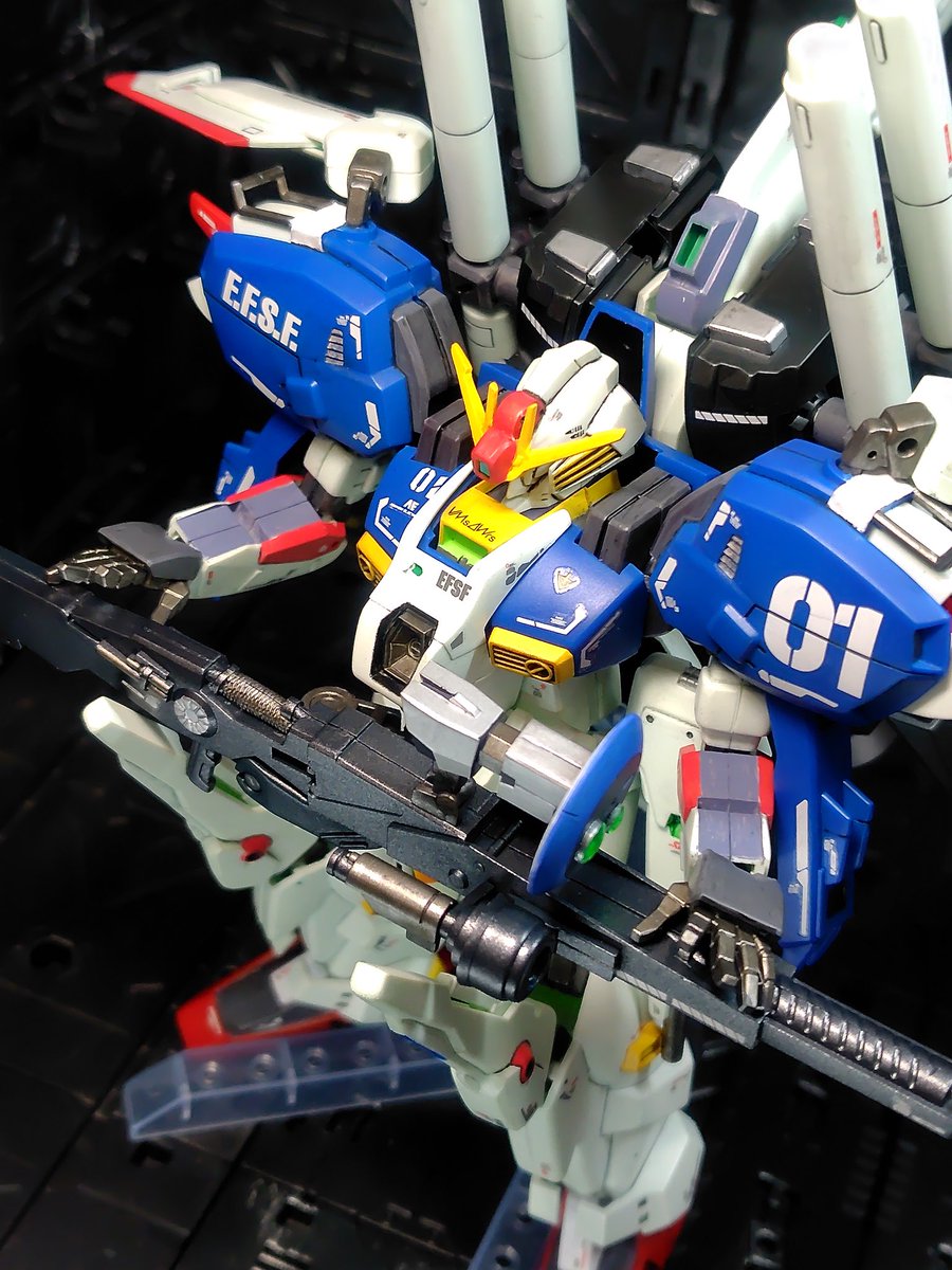 ryuarichannel's tweet photo. 旧キット　1/144 Ex-Sガンダム 完成！大変なキットでした…。全塗装、色々改造してます。詳しくはガンスタ投稿をご覧ください。
#ガンプラ
#GUNSTA

https://t.co/0A85QgMBLU https://t.co/wUHpk2z0IN