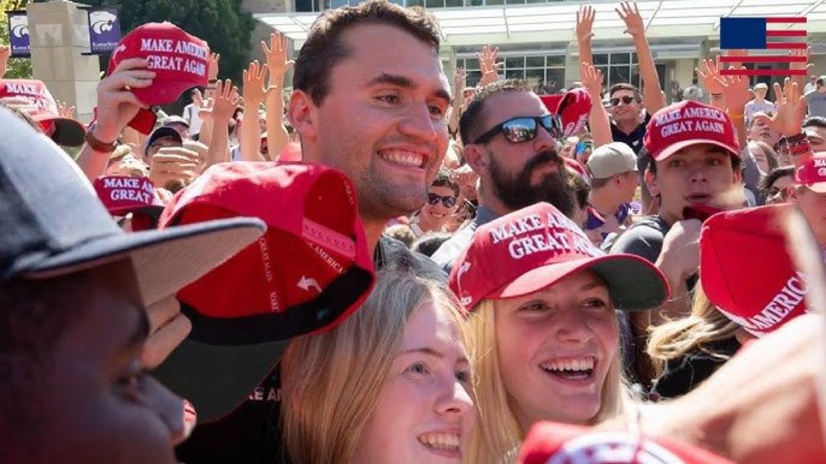 C_3C_3's tweet photo. You know they murdered a future GOP POTUS, right?

If Charlie wanted to be POTUS he would have been POTUS.

He shifted 18-29 year old male demo +44 in just 2 years.

Charlie was that influential.

We’re now watching Commies like Hasan Piker reverse his work.

America was robbed. https://t.co/9SVzMKsZfa