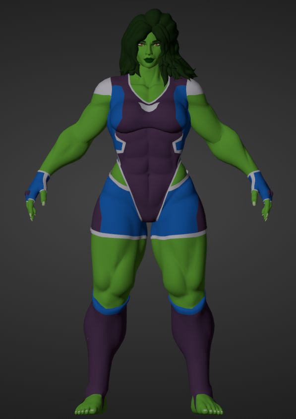 YuCIIEm's tweet photo. Rivals She Hulk
think i might be finally done with the base mesh,
So this is gonna be the last update post on her for awhile, the next post about her will be the complete version :D . . .
#3d #MarvelRivals #Blender3D https://t.co/mOV6RjwZXT