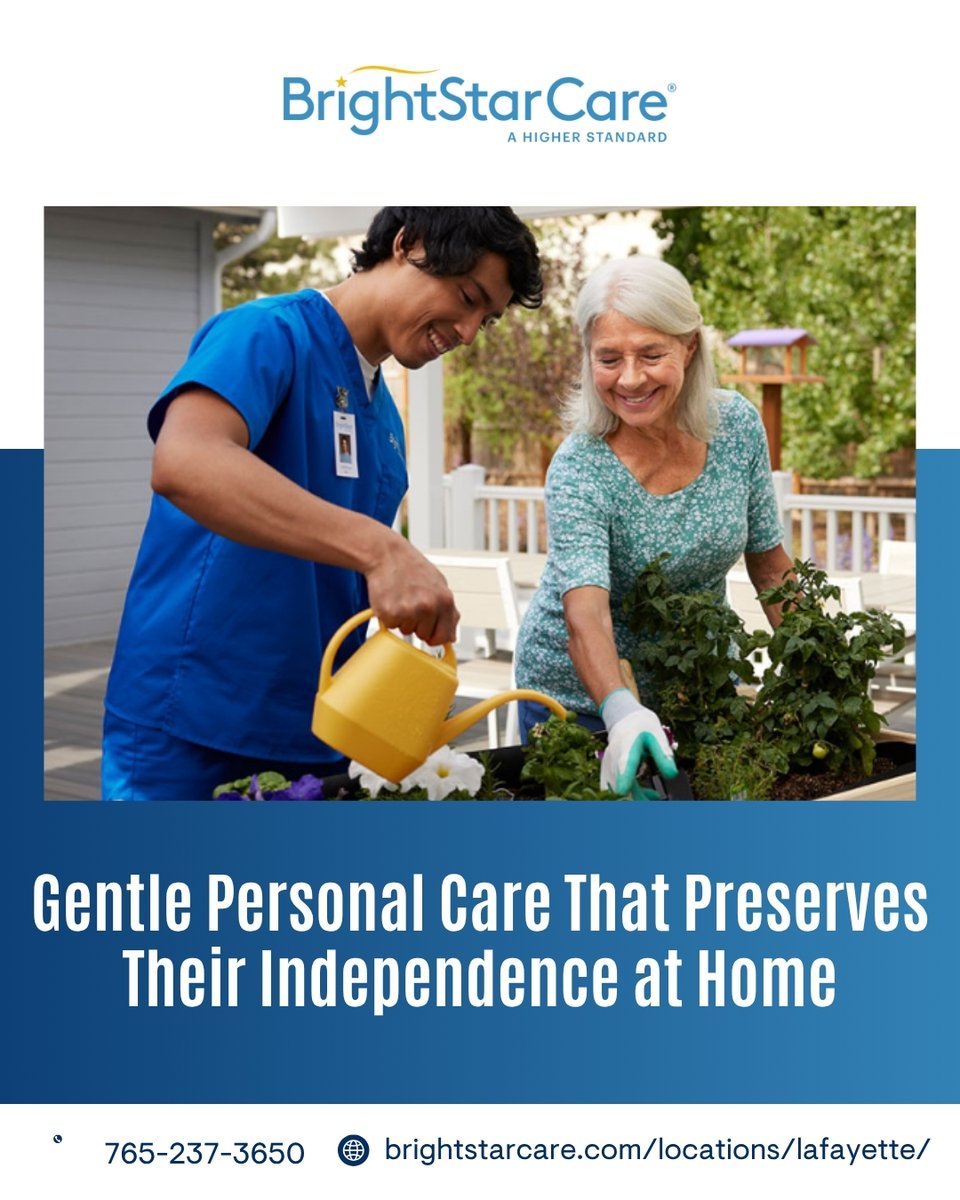 BrightstarLaf's tweet photo. Personal care from BrightStar Care of Lafayette gives your parent the hands-on support they need to feel comfortable, safe, and dignified at home every day.

Call: (765) 237-3650
Learn more: https://t.co/JcYQMQ21LC

#PersonalCare #InHomeCare #SeniorCare https://t.co/cobpJtYg4C