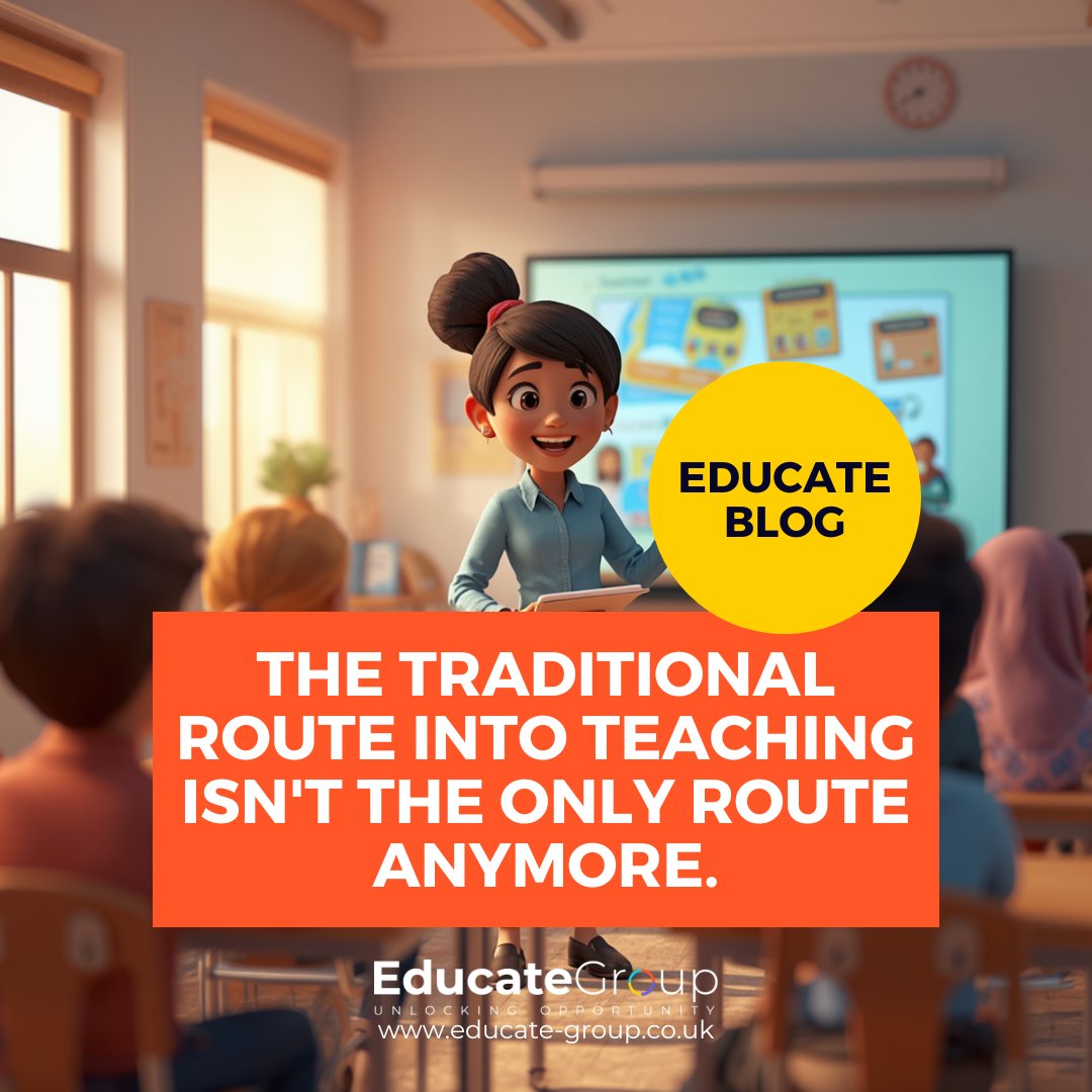 EducateGroup2's tweet photo. Thinking about your next step in education?
The path into teaching looks pretty different these days.
https://t.co/AcnCXyOufx
#teacher #traintoteach #QTS https://t.co/RACVH0E9vZ
