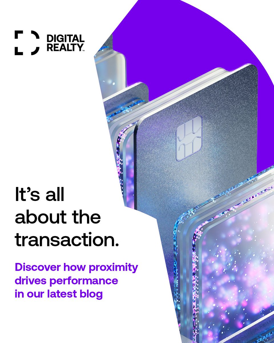 digitalrealty's tweet photo. The physics of data transmission are fixed. For financial institutions, where data lives directly impacts transaction speed, fraud detection, and payment performance.

Discover why milliseconds make or break financial transactions. https://t.co/oFClDgI6j0

#PlatformDIGITAL https://t.co/CfA8am3yE7