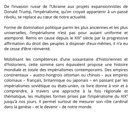 Anthony_Guyon's tweet photo. 1/10. La rentrée très prometteuse aux @editions_PUF 
Nicolas Beaupré et Florian Louis (dir.), Histoire mondiale des impérialismes. XIX -XXI siècle.
En librairie le 20 août. https://t.co/g7Y04vkLZ5