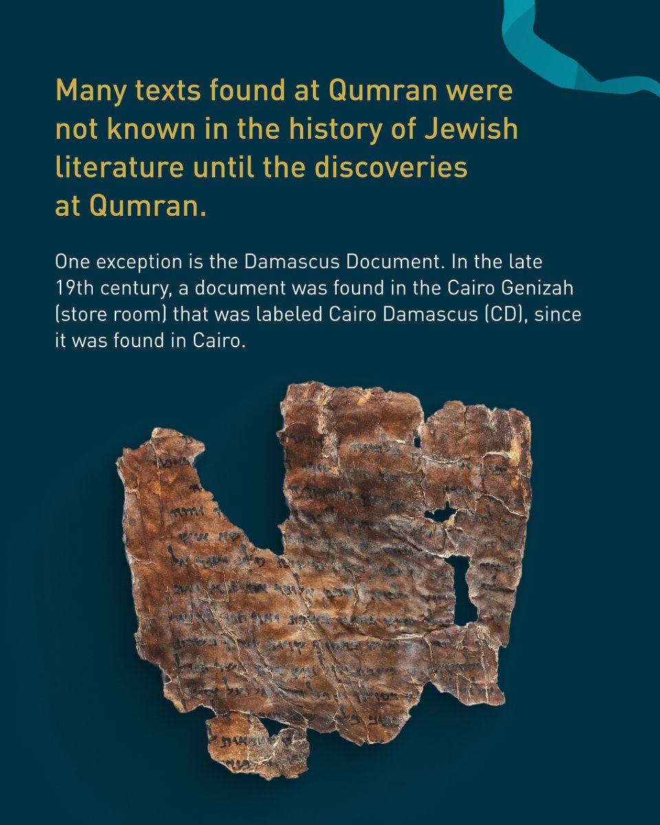 museumofBible's tweet photo. The Damascus Document is one of the few Dead Sea Scrolls texts known before Qumran. This copy was found in the Cairo Genizah, before fragments surfaced in Caves 4, 5, and 6. Swipe through ➡️ 

⏳ 1 month left. Get tickets now: https://t.co/mpLWalqBAB https://t.co/D5JFkmWa0R
