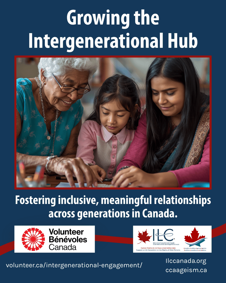 ILCCanada's tweet photo. Volunteer Canada &amp; ILC-Canada are teaming up to grow the Pan-Canadian #Intergenerational Hub! 🇨🇦 This project connects girls &amp; older racialized women, helps volunteers of all ages get involved, &amp; shares good ideas across #Canada.
Get involved at Volunteer Canada. https://t.co/P49Nr77WNR