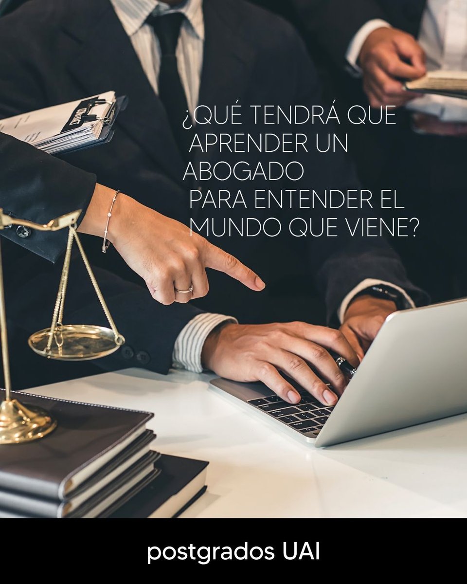 UAI_CL's tweet photo. ¿Qué pasa cuando la tecnología avanza más rápido que la ley?

La inteligencia artificial, los datos, la transformación digital y los nuevos modelos de negocio están redefiniendo los desafíos que enfrenta el mundo jurídico.

Hoy, ejercer el Derecho exige mucho más que conocer las normas: exige comprender los cambios, anticiparse a nuevos escenarios y desarrollar nuevas formas de pensar y actuar frente a ellos. Porque el Derecho también tiene que evolucionar.

Conoce nuestros programas de postgrado y prepárate para lo que viene: https://t.co/bRezC4akrK

#PostgradosUAI #DerechoUAI #Derecho #InteligenciaArtificial #Innovación #TransformaciónDigital #LegalTech #PensamientoCrítico #UAI