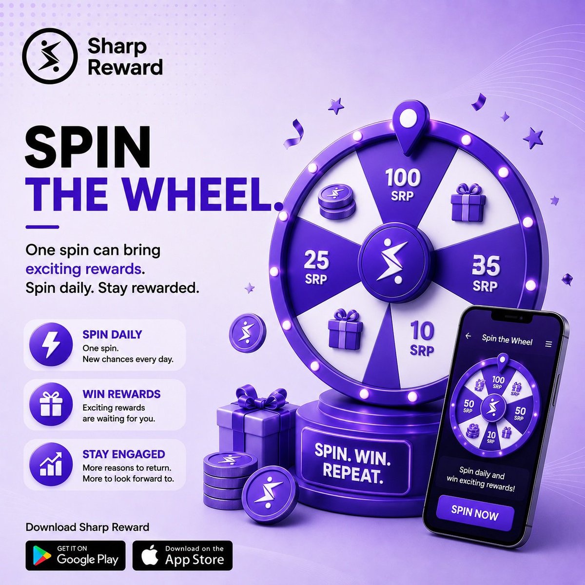 SharpEconomy's tweet photo. 🎡 Your next reward could be one spin away.

Spin the wheel.
🎁 Discover your reward.
⚡ Keep the momentum going.

Reply with the Sharp Reward feature you would try first. 👇

📲 Download: https://t.co/vd6NS3VSnK

#SharpReward #Web3 #Rewards https://t.co/8aoEzhipgu