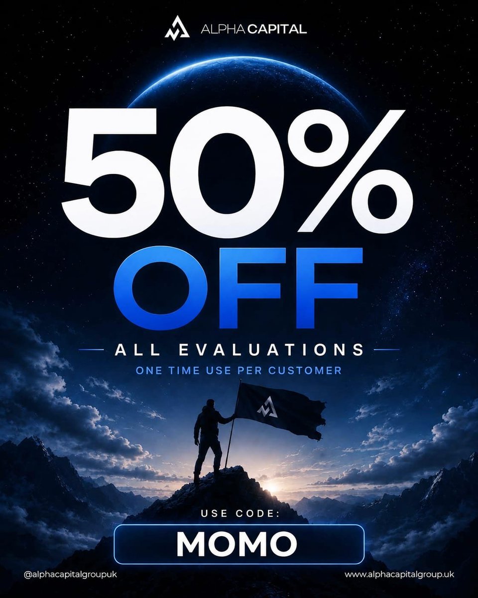 Ms_Trade_Fx's tweet photo. It’s official! I'm pleased to announce my Partnership with @AlphaCapitalUK 💼

As an official Alpha Capital partner, I got the opportunity to provide you all with two unbeatable offers to kickstart or scale your funding journey:

✅ 50% OFF all evaluation accounts

✅ 40% OFF all instant funding accounts

You choose. We made it more affordable for you to trade with serious capital. 📈

💻 Use Code: MOMO to unlock your discount!

Get started with Alpha Capital today:
https://t.co/t29u7FBhRx
