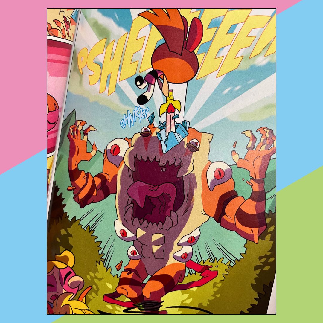 VaultOfMidnight's tweet photo. IT'S THE GREATEST HIGHLY-SPECIFIC CROSSOVER YOU DIDN'T KNOW YOU NEEDED

Trapped aboard a runaway rocket, the Powerpuff Girls crash on Third Earth, home to the Thundercats! Find the collected trade of Thundercats/PPG on the shelves of the Vault location you crash-land at next. https://t.co/Ii9noSft3q