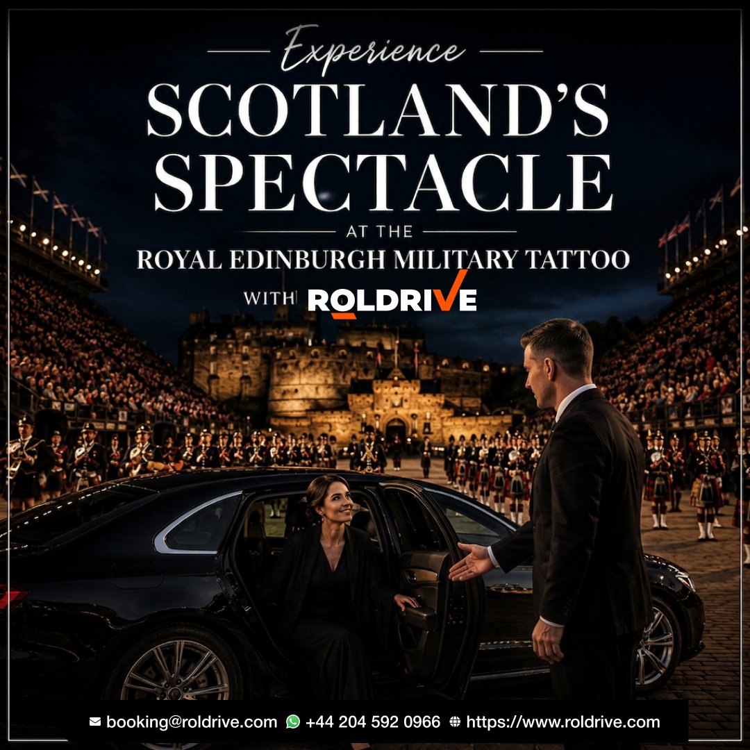 Rol_Drive's tweet photo. Experience the magic of the Royal Edinburgh Military Tattoo with RolDrive—where Scottish tradition meets spectacular live entertainment!

Book now: https://t.co/xBdgVX9oSi

Connect with us via WhatsApp +44 204 592 0966

#RoyalEdinburghMilitaryTattoo #Edinburgh #Scotland #RolDrive https://t.co/Tl6WQkPUqu