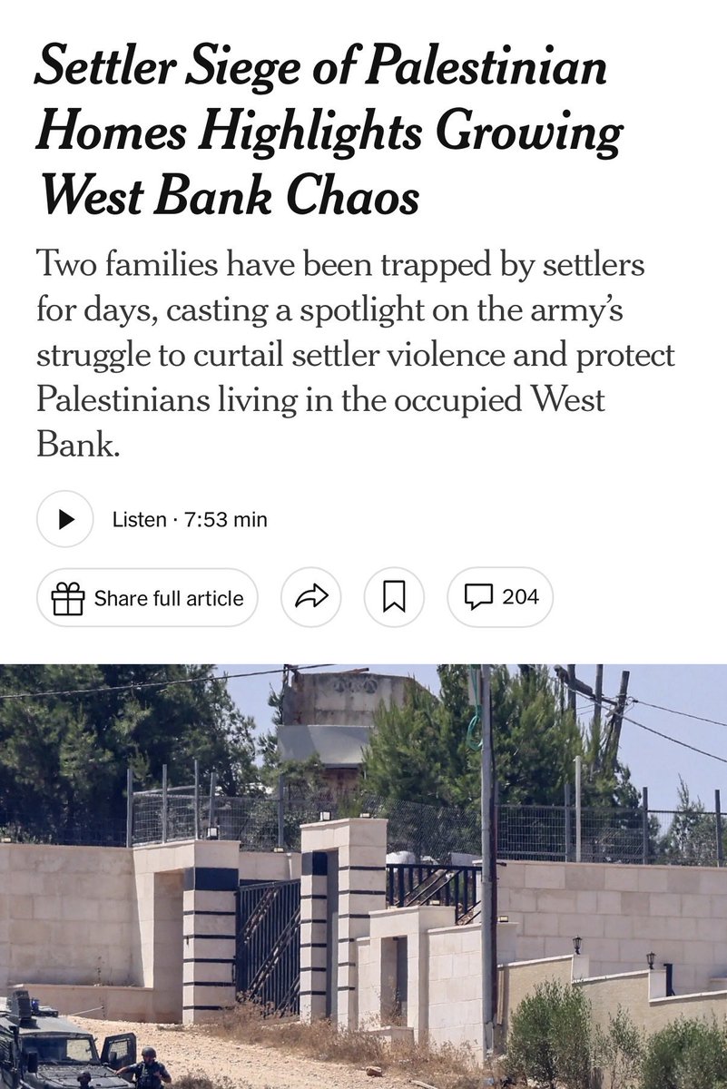 infinite_jaz's tweet photo. A perfect illustration of the core problem w/ the @nytimes’s West Bank coverage: solid reporting on the primary incident, but complete failure to provide crucial context. The IDF commander portrayed as the good guy is himself a settler, directly aligned w/ extremist factions. https://t.co/1bgvzzZDUH