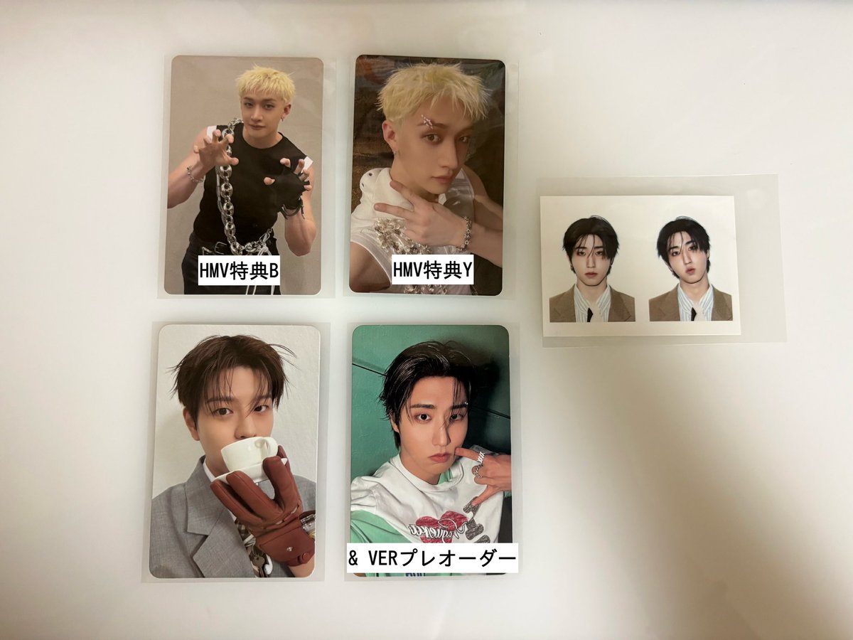 _m0z0_'s tweet photo. スキズ straykids This＆That this＆that 交換 トレカ HMVラキドロ ＆ver アンドバージョン

【譲】
画像のもの
バンチャン🐺、ハン🐿、スンミン🐶
※1枚目のブックとジャケットはセットでお渡し、同状態での交換希望

【求】
同種ヒョンジン🥟

郵送交換希望です！
お気軽にお声掛けください🙇‍♀️ https://t.co/phCRuRZone