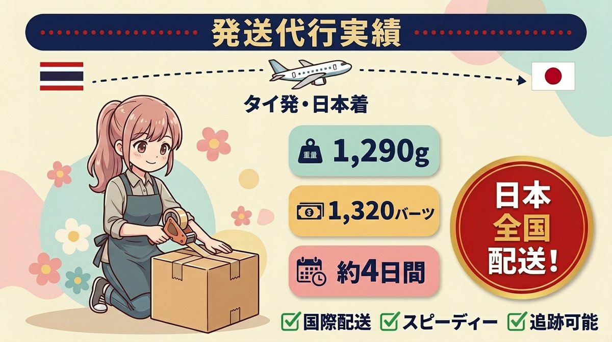 thaiECdaikou's tweet photo. 【発送代行実績】
Phoenix Nextでご購入いただいた予約商品と特典を、EMSにて日本へ発送しました✨

📦 梱包重量：1,290g 
💰 送料：1,320��ーツ 
⏱️ 到着まで：約4日間

「限定特典が欲しい！」 
「日本への発送に対応していない…」 
そんな方もご安心ください😊
ご購入から日本のお届け先まで、スムーズにサポートいたします📮✨ 
お気軽にご相談ください📩