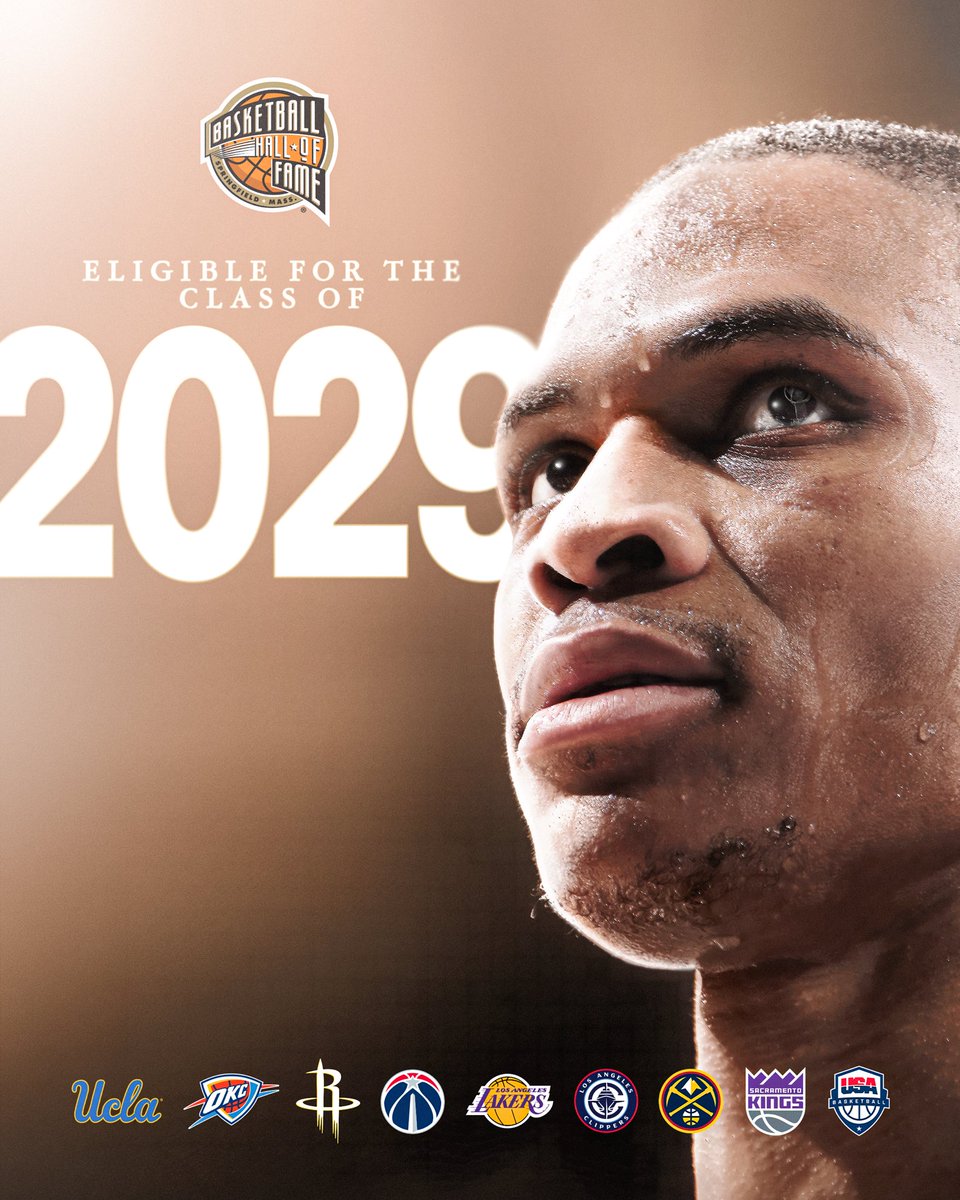 Hoophall's tweet photo. .@russwest44 will be eligible as a player for the Class of 2029. Congratulations on a legendary career. 🏀 #29HoopClass https://t.co/NRgM4KYNcz