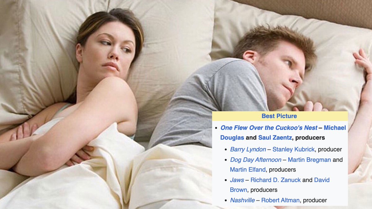 TheDocSportello's tweet photo. her: I bet he's thinking about other women

me: the 1975 Best Picture lineup was insane https://t.co/c9ydwKEp3r