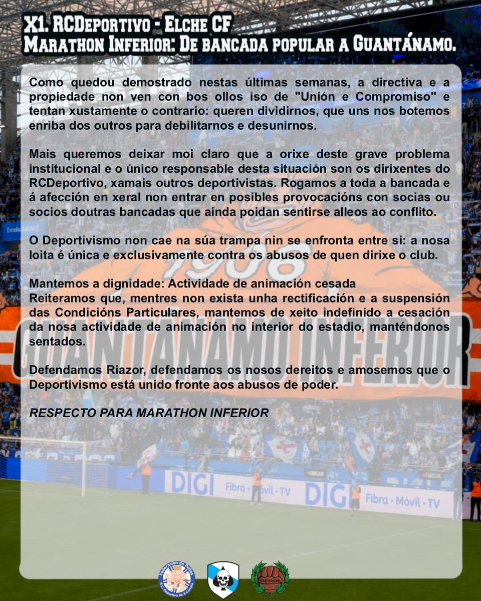 RB1987Oficial's tweet photo. XORNADA 1. RESPECTO PARA MARATHÓN INFERIOR https://t.co/qHVaCcSVWy