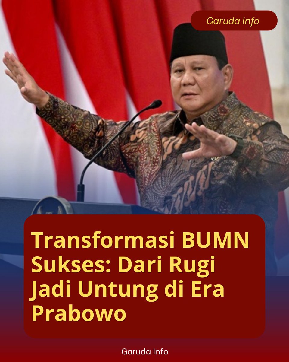 gesit_men's tweet photo. Krakatau Steel dan Kimia Farma berhasil turnaround. Sektor perbankan, tambang, pupuk, dan logistik tumbuh kuat. Danantara buktikan konsolidasi membawa efisiensi dan kinerja lebih baik.

#jagaindonesia #kamibersamapresiden #BUMNSehat #BUMNUntukRakyat #KerjaNyataUntukRakyat https://t.co/jvE65XdQC2