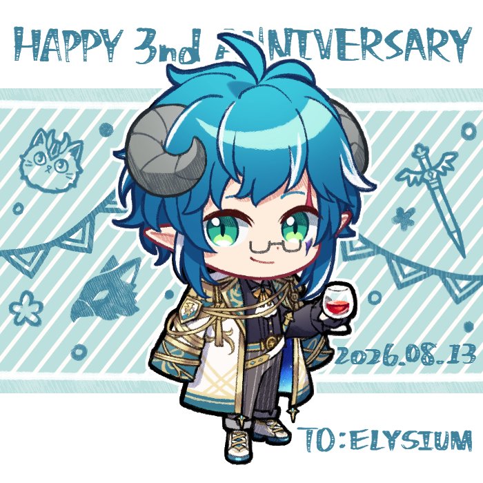 SHUI_RI_BI's tweet photo. 【🎊伊利希恩三周年快樂🎊】
其實想畫很久了最近又一直想用新筆刷試試Q版
正逢希恩週年 @Elysiumlica 一起送上祝福🥳

之後還想試試看現實照片融合IG打卡的風格😎 https://t.co/huPwg9KzAv