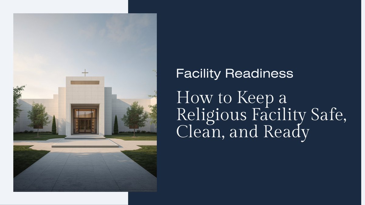 ReflexionSuite's tweet photo. A safe, clean, and ready religious facility creates a better experience for everyone. 

Clear inspections, maintenance records, ownership, and early escalation help teams stay prepared. 

How does your facility manage readiness before peak attendance? 
#CAFM #ReligiousFacilities https://t.co/vAN74qtwE2