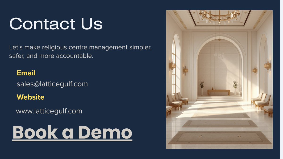ReflexionSuite's tweet photo. A safe, clean, and ready religious facility creates a better experience for everyone. 

Clear inspections, maintenance records, ownership, and early escalation help teams stay prepared. 

How does your facility manage readiness before peak attendance? 
#CAFM #ReligiousFacilities https://t.co/vAN74qtwE2