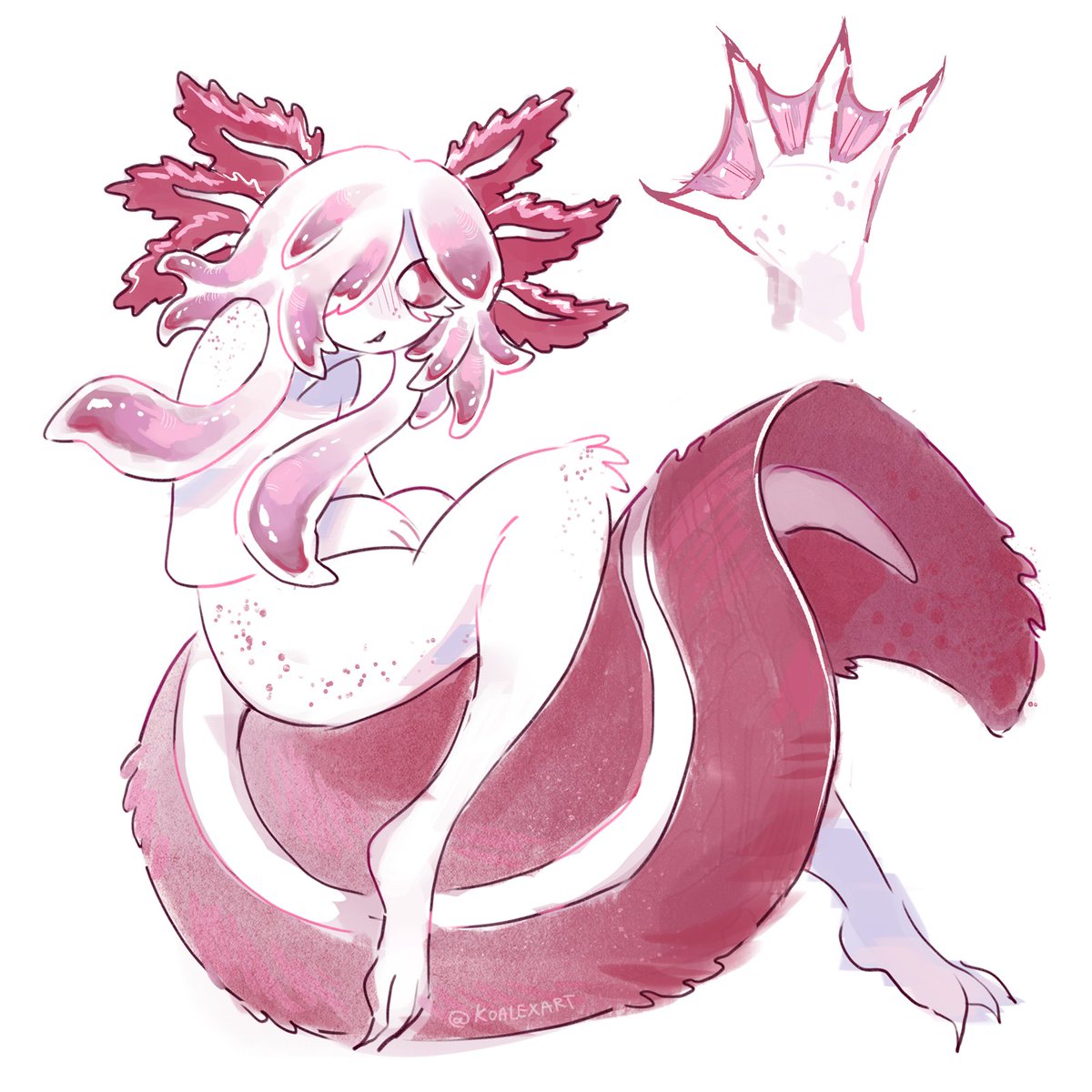 koalexart's tweet photo. hello xitter dot com, this is my first post and here's my axolotl #oc https://t.co/XvL6gLUoDk