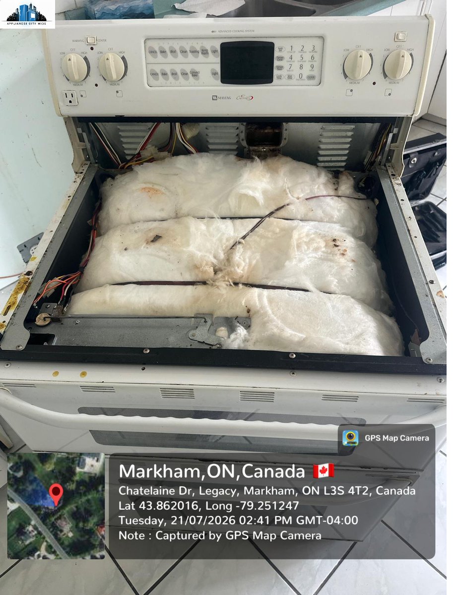ACitywide's tweet photo. Another dual-oven electric slide-in stove repair done in Markham, On🇨🇦
This electric dual-oven slide-in stove was inspected and repaired, including diagnosis of its internal heating components and electrical connections
📞 416-436-3182
🌐 https://t.co/oO53DY2Lqi

#ovenrepair https://t.co/f1VJF0apNX