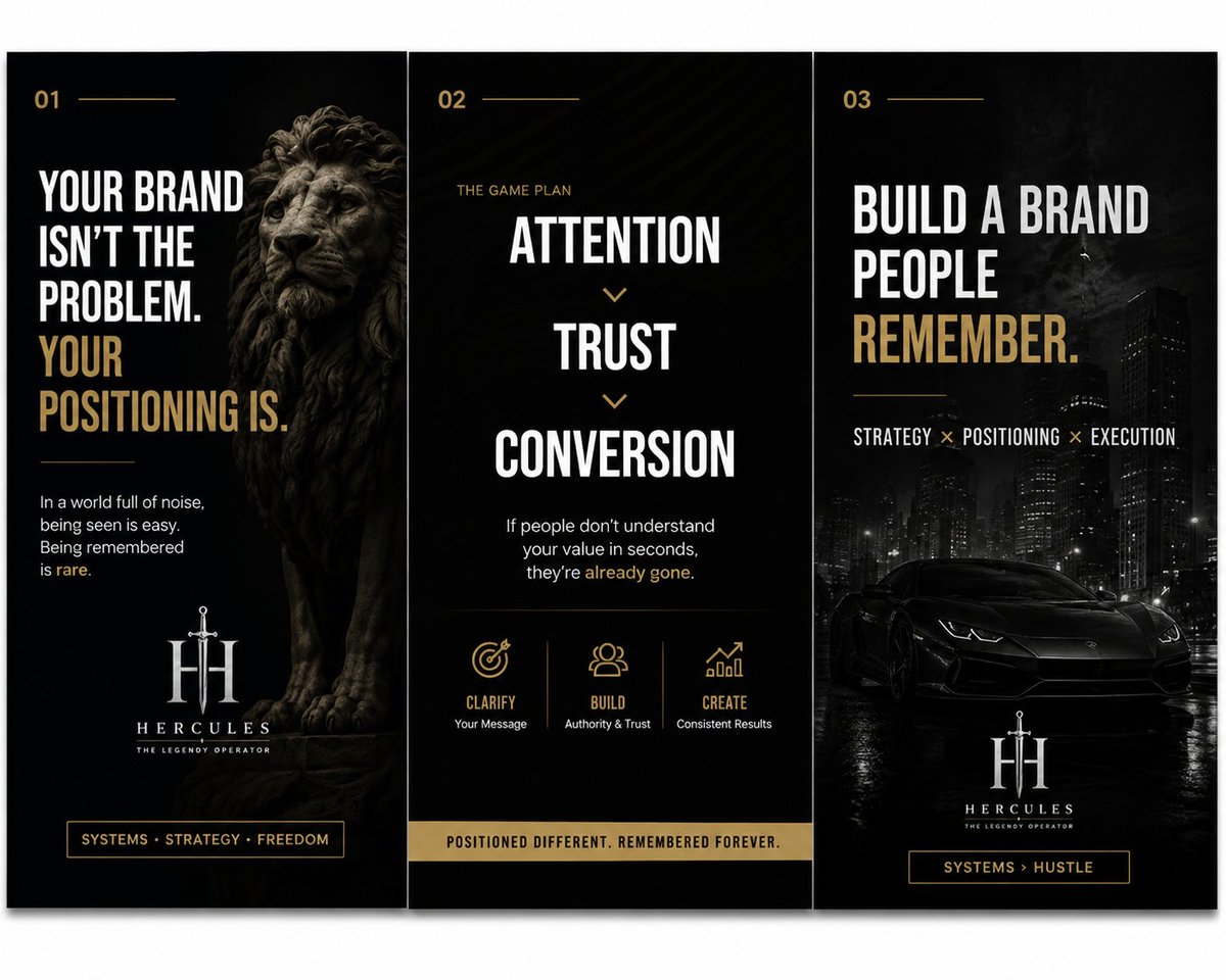 Deborah585139's tweet photo. A strong brand isn't just about looking good.
It's about being noticed, remembered, and trusted.
I created this concept around one simple idea: positioning changes how people see your brand.
From attention → trust → conversion, every visual should have a purpose. https://t.co/GwJlYQS3LT