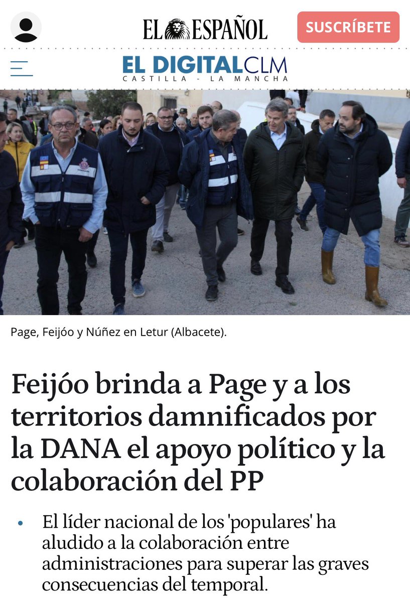 Sergio_GP's tweet photo. Reflexiono sobre qué me da más pena de este tuit del PP de @paconunez_ 

1. Si es muy desesperado (y asqueroso) vincular eclipse y las DANAS de 2024.

2. Si querer seguir vinculando la gestión de CLM (avalada hasta por Feijóo) con la de Mazón (el del Ventorro) al que solo apoyó Paco Núñez en su actuación: “Hizo lo que tenía que hacer”, es decir quedarse en el Ventorro y mentir a todos. Núñez, el Mazón de la Mancha.

3. Tener la certeza de que si hubiese habido algún problema en CLM por el eclipse, el encargado del PP en la región (que lo disfrutó con una nevera de granizado de limón en Almansa, según dijo a la prensa, tan ricamente mientras que Page estaba en el centro regional de coordinación) hubiese sido el único que diría que la Junta no había prevenido a la población lo suficiente.

El de Núñez es el peor PP de España. El peor PP de la historia de la región.