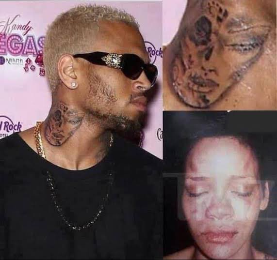 JeffNihility's tweet photo. durumun vehametini şöyle söyliyim Rihanna'yı dövüp ağzı yüzü dağılmış suratını boynuna dövme yaptıran ve kaç kere kadına şiddetten davalık olmuş herifin konserine gitmisler. amerikalılar bile gitmiyor siz kimsiniz kanka https://t.co/EII1T1kmL1