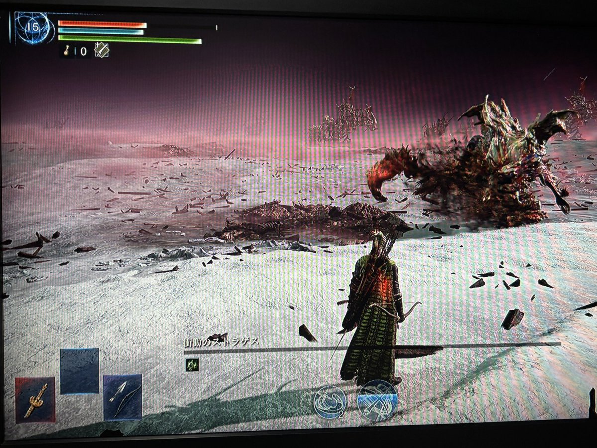 suiwach's tweet photo. 深度3毒の目ストラゲス
途中のファームハルモニア襲撃の復活のせいでずっとリスキルされて学者相手に五分近くかかった。これさえなければもっと中央砦行けたのに、 https://t.co/btujWoB38n