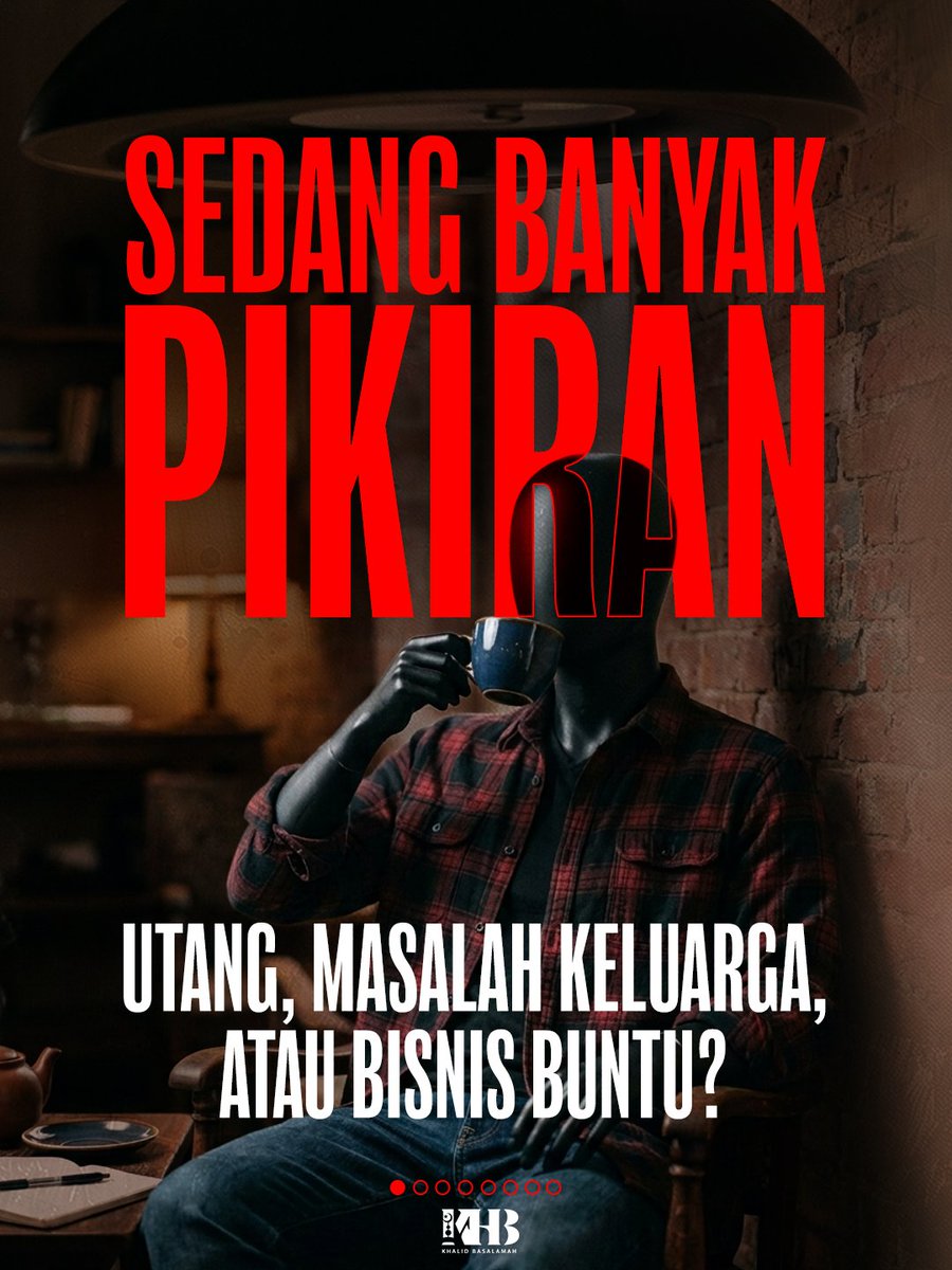 ustadzkhalid's tweet photo. ▶️ SEDANG BANYAK PIKIRAN? UTANG, MASALAH KELUARGA, ATAU BISNIS BUNTU?

📡 Simak poster selengkapnya:
https://t.co/OJ1KqZG8s5

Ketika masalah datang bertubi-tubi, terkadang pikiran menjadi penuh dan hati terasa sesak. Kita ingin segera menemukan jalan keluar, tetapi justru semakin panik dan sulit berpikir jernih.

Coba tenangkan diri sejenak. Libatkan Allah ﷻ dalam setiap urusan.

Setelah hati lebih tenang, lakukan apa yang bisa kita lakukan. Muhasabah, perbaiki kesalahan, cari akar masalah, dan jika diperlukan, bermusyawarahlah dengan orang yang tepat. Kemudian, sempurnakan ikhtiar dan bertawakallah kepada Allah ﷻ. Allah ﷻ berfirman:

وَمَنْ يَتَّقِ اللَّهَ يَجْعَلْ لَهُ مَخْرَجًا (2) وَيَرْزُقْهُ مِنْ حَيْثُ لَا يَحْتَسِبُ وَمَنْ يَتَوَكَّلْ عَلَى اللَّهِ فَهُوَ 

"Barang siapa bertakwa kepada Allah niscaya Dia akan mengadakan baginya jalan keluar. Dan memberinya rezeki dari arah yang tiada disangka-sangkanya. Dan barang siapa yang bertawakal kepada Allah niscaya Allah akan mencukupkan keperluannya." (QS Ath-Thalaq [65]: 2-3).

Tawakal bukan berarti diam tanpa usaha. Kita tetap berikhtiar dengan cara yang halal dan maksimal, lalu menyerahkan hasil akhirnya kepada Allah ﷻ.

Jadi, ketika masalah terasa buntu, jangan hanya mengandalkan kemampuan diri sendiri. Tenangkan hati, perbaiki diri, maksimalkan ikhtiar, lalu bertawakal kepada Allah ﷻ.

Bisa jadi, ujian yang hari ini terasa berat justru menjadi sebab kita semakin dekat kepada Allah dan mendapatkan jalan keluar yang tidak pernah kita sangka.

Allāhu Ta‘ālā a‘lam bishawāb.
__

♻️ Silahkan disebarluaskan

🚫 Dilarang menambah dan mengurangi isi poster/video ini tanpa izin

#khalidbasalamah #khalidbasalamahofficial #ustadzkhalid #ustadzkhalidbasalamah #khalidzeedbasalamah