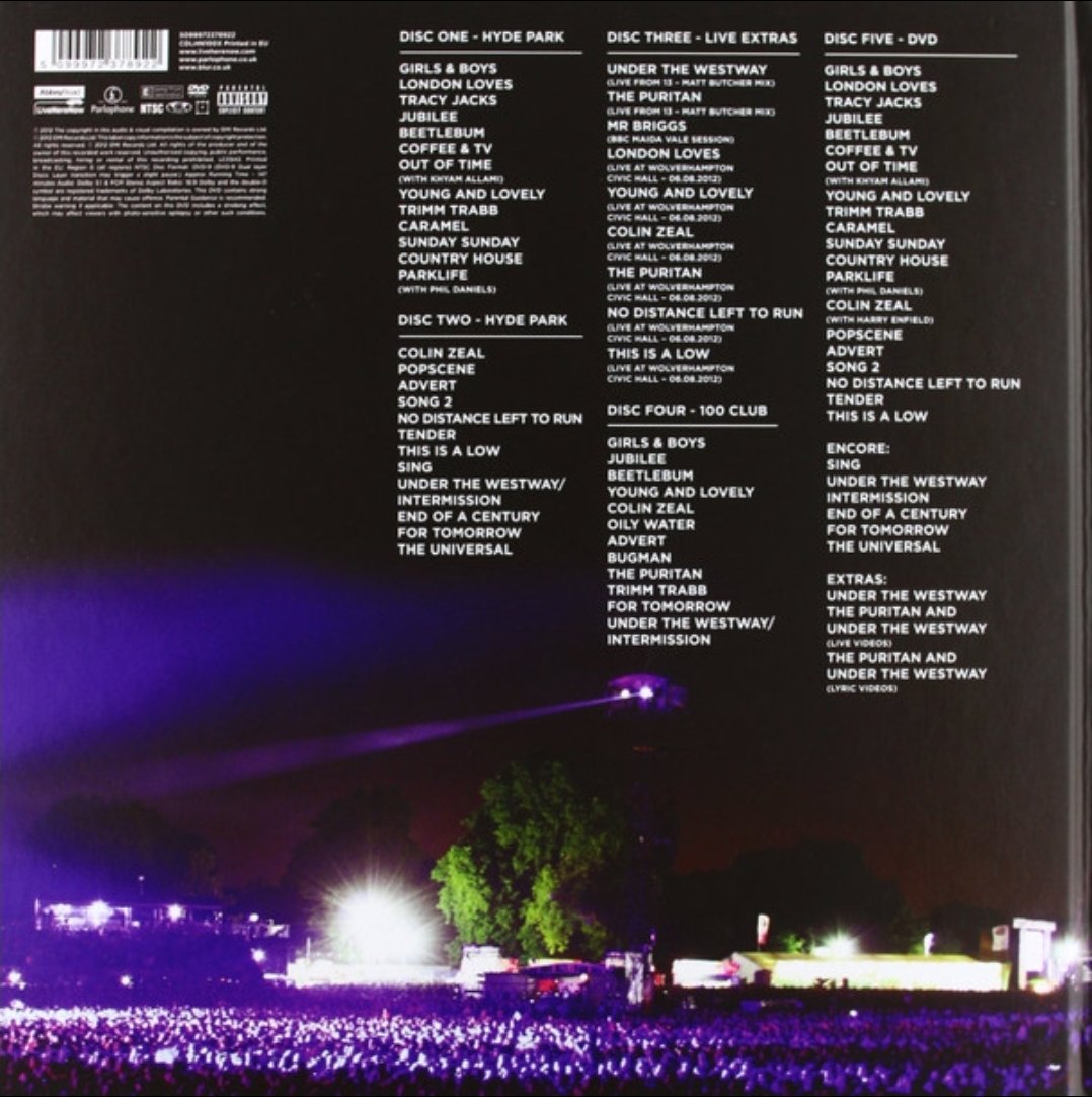 B#601*◇DVD◇ BLUR 《 PARKLIVE- Live In Hyde Park - 12th August