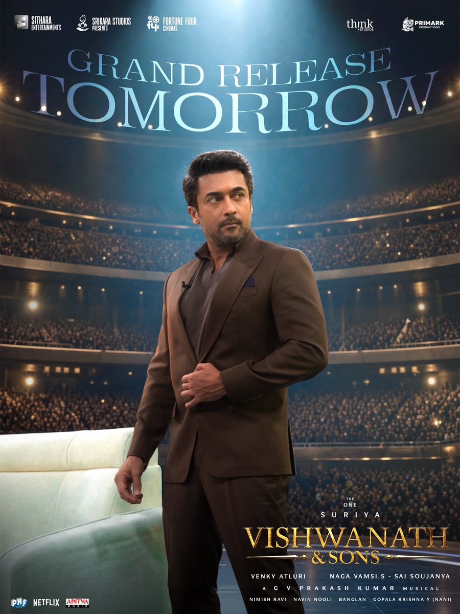 MovieMagic24's tweet photo. Vishwanath &amp; Sons From Tomorrow in Theater's

#VishwanathAndSons | #Suriya https://t.co/8aSEzJTcSx