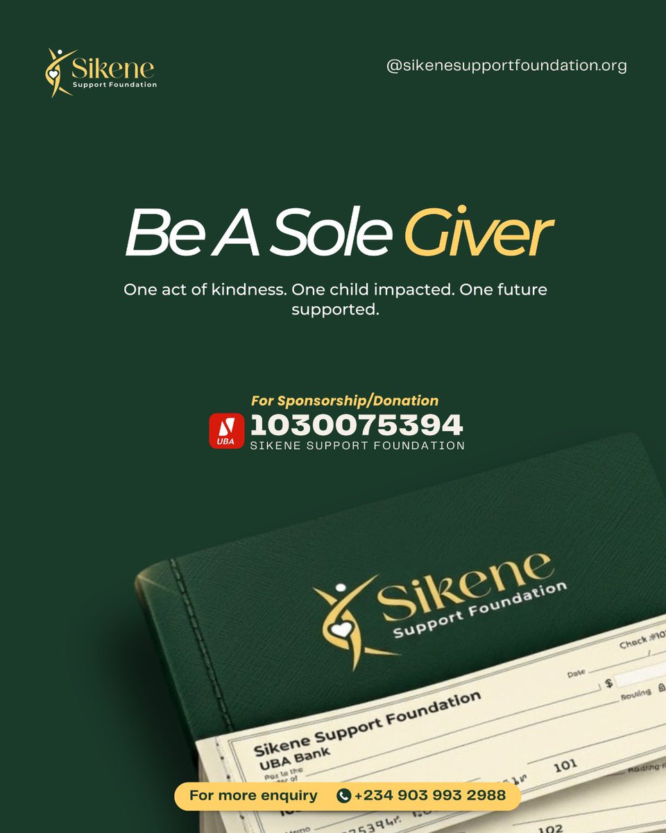 sikenesuppfndn's tweet photo. Be the reason a child walks into school with confidence.

Your donation can help provide school shoes to children who need them most. 

Together, we can turn small acts of kindness into lasting impact.

Donate today and become a #SoleGiver.

#SikeneShoedrive https://t.co/X8vPf8Fzke