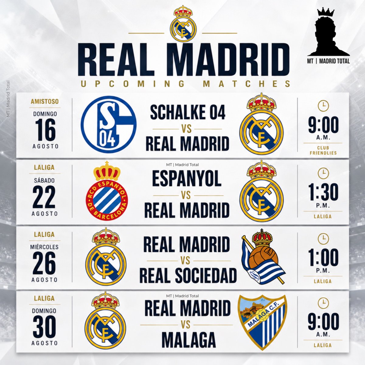 madrid_total2's tweet photo. Al Real Madrid solo le queda UN PARTIDO AMISTOSO antes de comenzar la temporada. https://t.co/hLoQTzU0bW