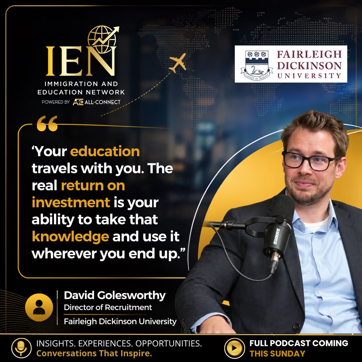 balwant111983's tweet photo. EP 16 | π Education is an investment that travels with you.
~ David Golesworthy, Director of Recruitment at Fairleigh Dickinson University
#FairleighDickinsonUniversity #StudentSuccess https://t.co/53DjWvAhuk