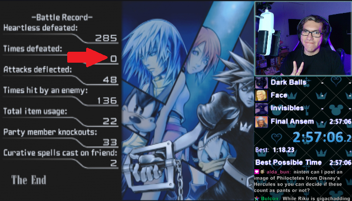 ninten866's tweet photo. Potentially the FIRST person to get DEATHLESS in OG KH1 PS2 Expert mode! 

Also got WR on this run https://t.co/Fph9NdUXkD