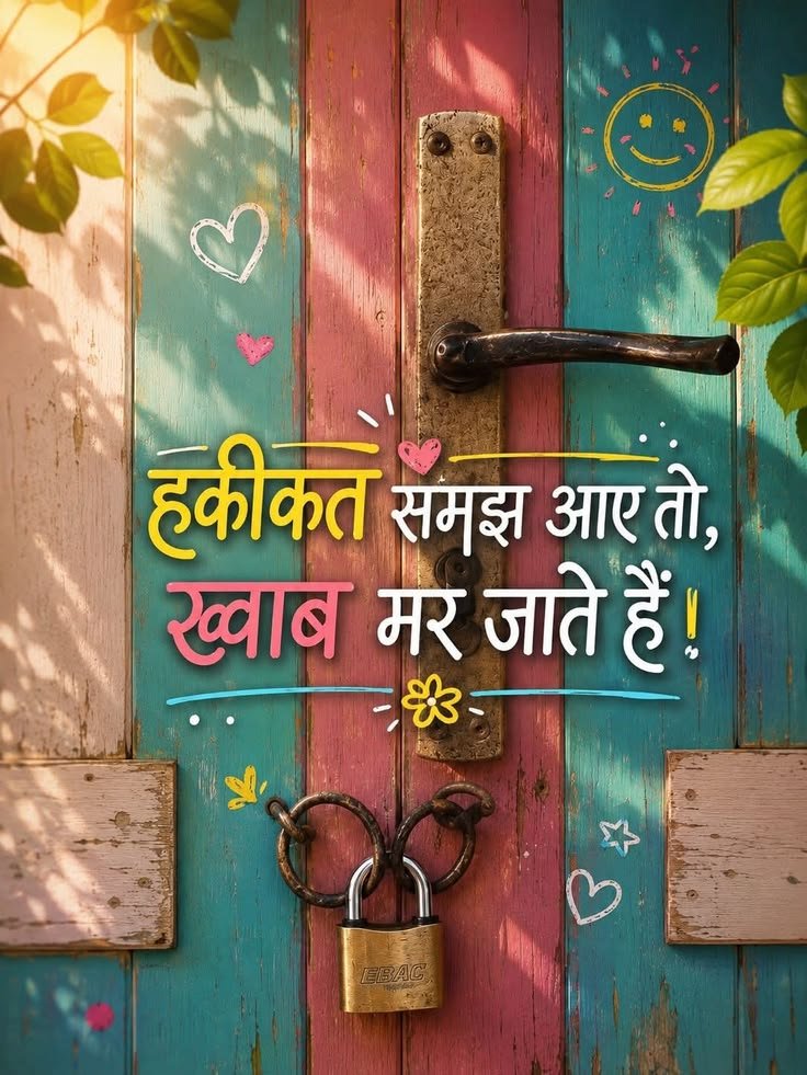 umda_panktiyaan's tweet photo. हकीकत समझ आए तो,
ख्वाब मर जाते है..!! https://t.co/r4lqiBBtVi