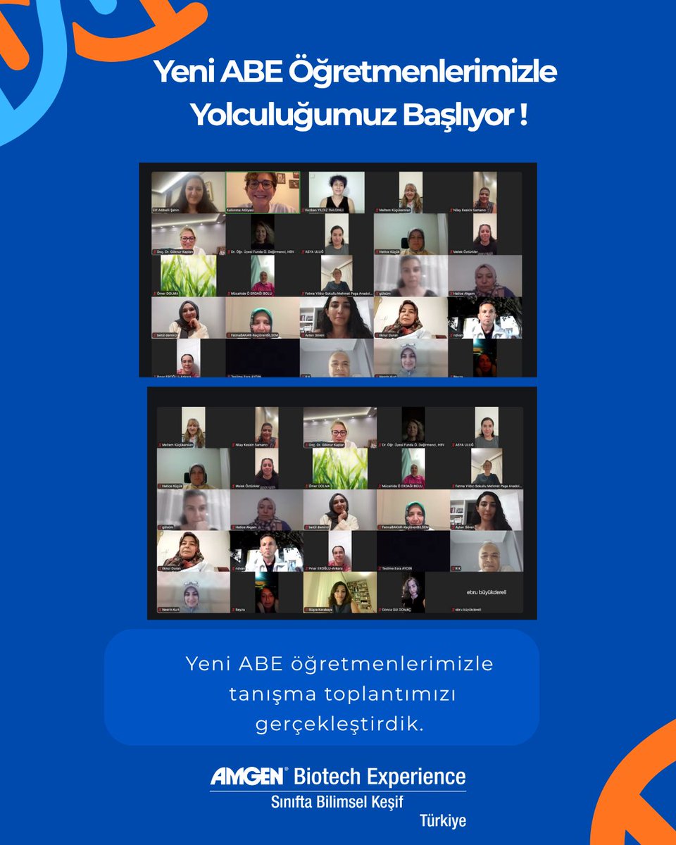 ABE_Turkiye's tweet photo. Yeni ABE Öğretmenlerimizle Yolculuğumuz Başlıyor🧬  
@kalkinmatolyesi
@amgen_turkiye
@EDCtweets
@ABEProgOffice https://t.co/OCKmLekJw7