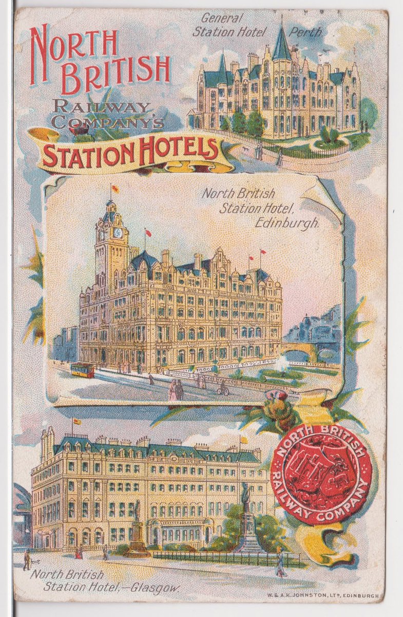 PostedInThePast's tweet photo. After watching the first episode of #AHouseThroughTime, I didn't think I had any postcards of Edinburgh. However, after a quick rummage I found this one: North British Railway advertising hotels in Perth, Edinburgh and Glasgow. sent to Belgium in 1907.
#PostedInThePast https://t.co/xl0ndXzdkj