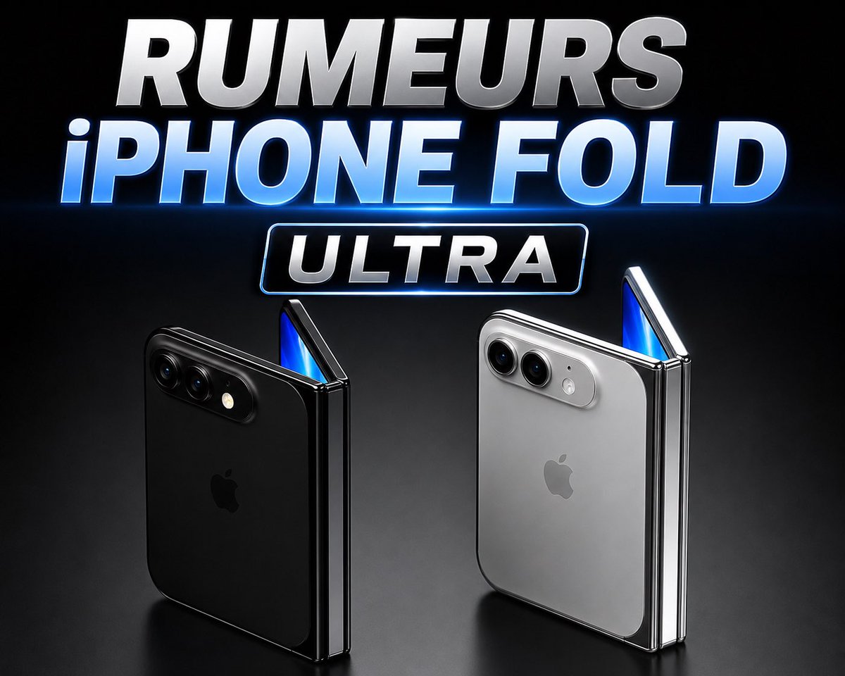 braindegeek's tweet photo. iPhone Fold Ultra : les premières grosses rumeurs !

Apple préparerait enfin son premier iPhone pliable, et les caractéristiques évoquées commencent à devenir intéressantes 👀 https://t.co/P7AAHmlVqR