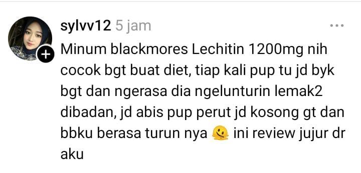 crushy153's tweet photo. Setuju banget sama mbaknya kalo  blackmores lechitin ini cocok buat yang mau diet karena bikin pup banyak dan lancar terus efeknya bikin badan lebih fresh juga 😭😭😭 https://t.co/0ouNaXUD3L