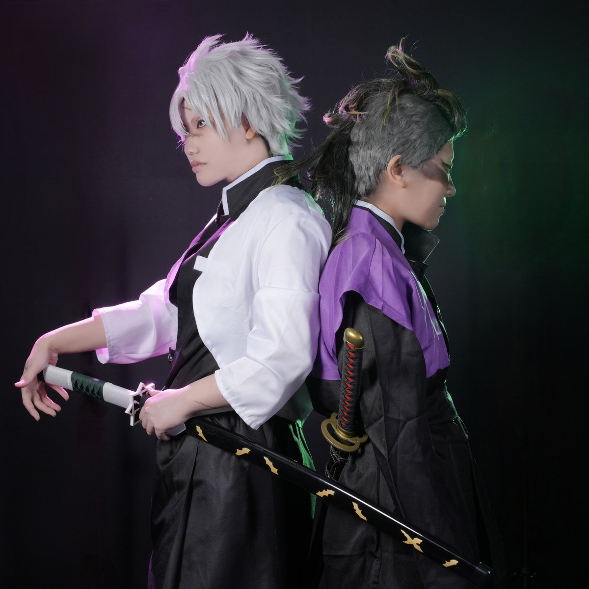 amiami1612's tweet photo. cosplay/鬼滅の刃

テメェが人に戻れず鬼になるなら―

　　　　もしもこのまま鬼になるなら―

その首を斬るのは俺の役目だァ。

　　　　兄ちゃんに斬ってほしいんだ。

不死川実弥🍃 A
不死川玄弥🍉 @ryutorako 
Photo&amp;Studio @studio_ruhrend 
#鬼滅の刃コスプレ https://t.co/qaHO7M2q3P